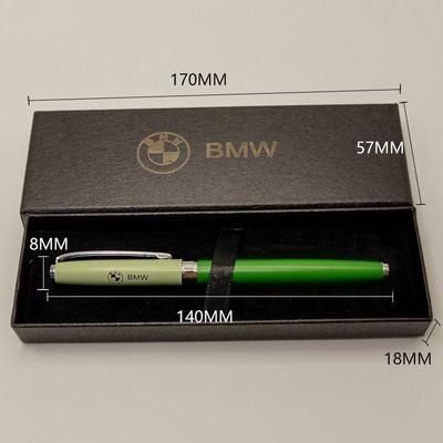 AAACB1 1pc Office Luxury Collection Gift greenTrim Metal Busienss Roller Writing Pen For BMW M E46 E36 E34 F10 E90 F30 E60 Keychain
