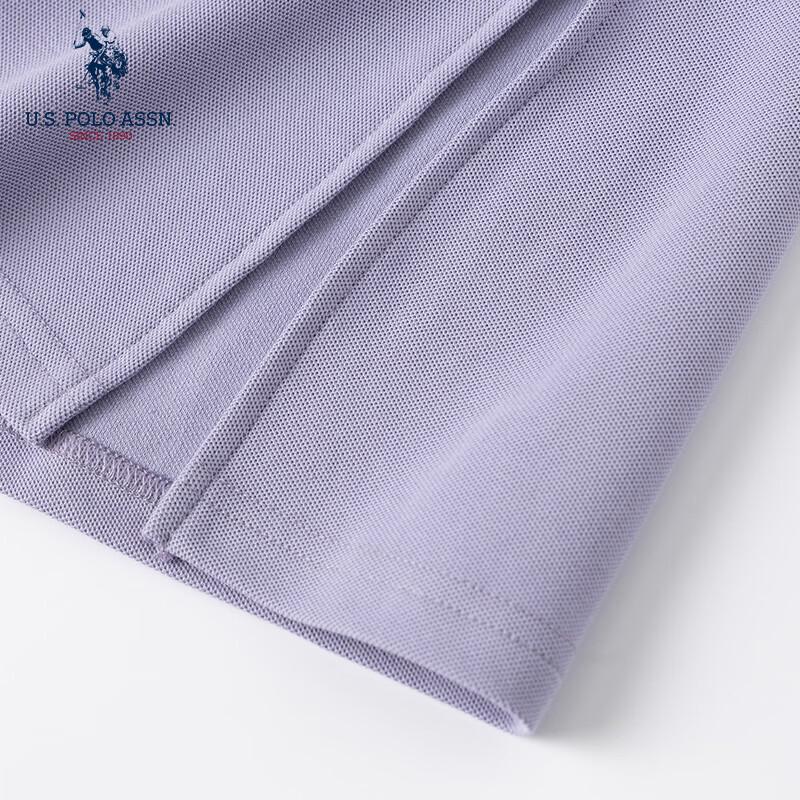 U.S. Polo Assn. שמלת פולו מידי עם קפלים לנשים