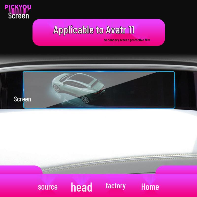 25 Model Avatr 12 Navigation Tempered Film, Central Control Screen Protector & Instrument Protective Film for Car Modification