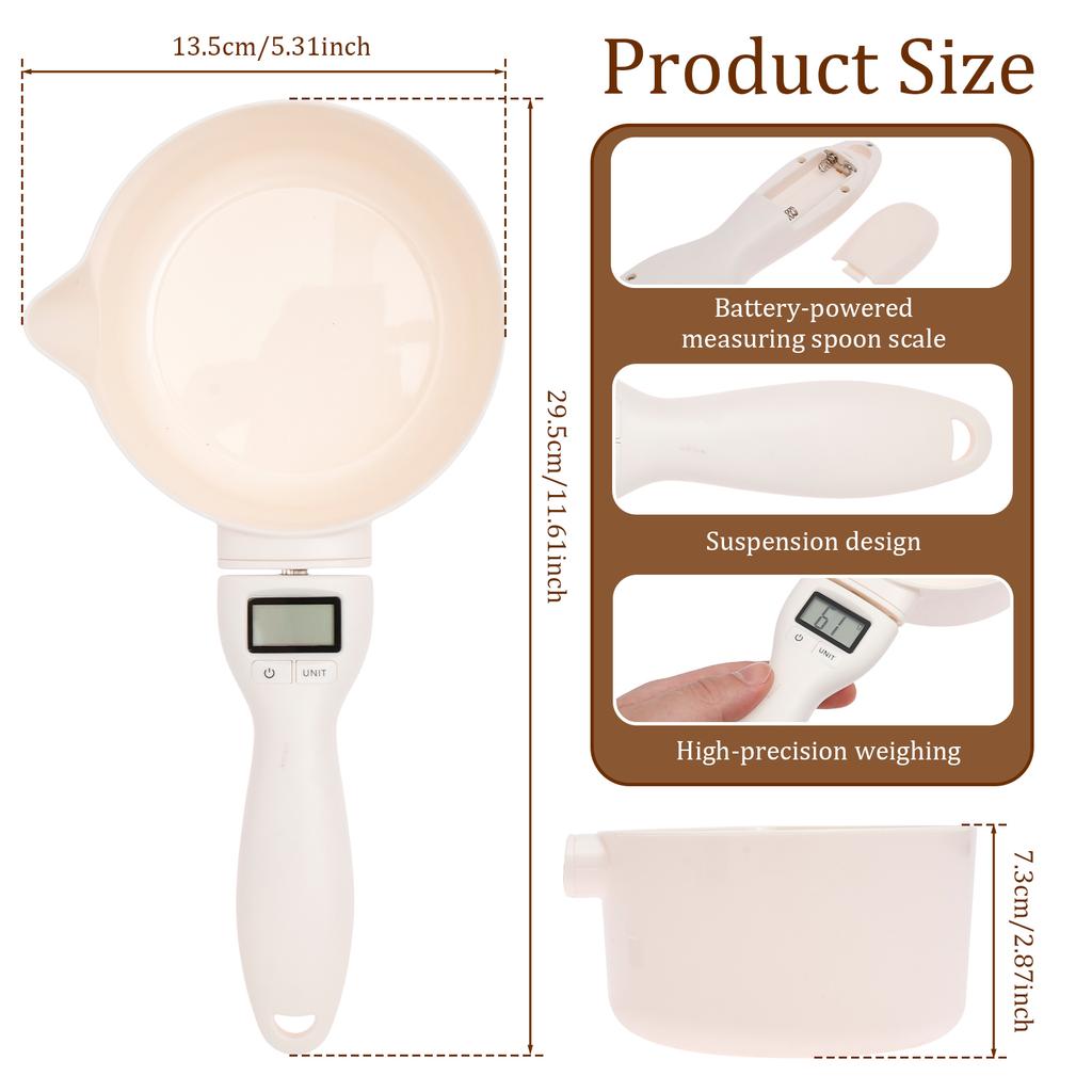 Digital Food Measuring Scoop Scale Electronic Kitchen Measuring Spoon Scale for Cooking Baking Kitchen Gadgets,Pet Dog Cat Food