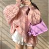 Toamnă și iarnă Pulover gros cu gât în V răsucite Pulovere pentru femei Moda îmbrăcăminte exterioară largi Pulover tricotat cald Femeie Dulce Casual Pulover cald 24756
