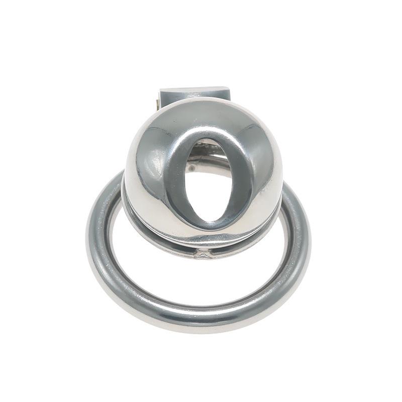 Chaqu Stainless Steel Chastity Lock Cage with Thickened Hood and Stable Ring for Men
