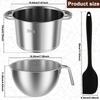 Double Boiler Pot with Silicone Spatula Cheese Chocolate Melting Pot Stainless Steel Pot for Melting Chocolate Candy Candle