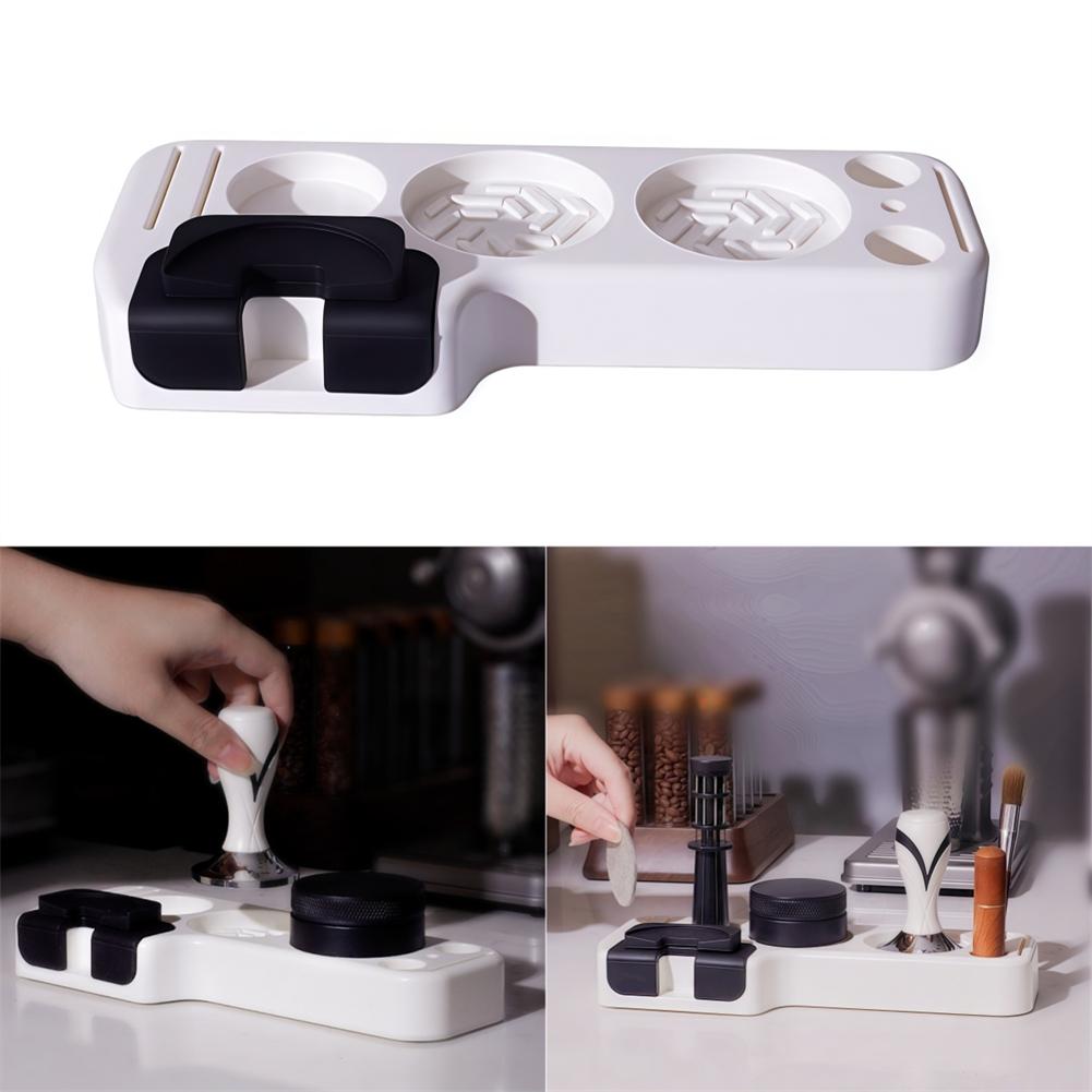 Compact Espresso Tamper Station with Tool Holder and Portafilter Organizer
