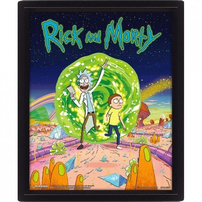 Rick And Morty 3D Poster
