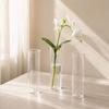 6/12PCS plastic cylindrical vases, high transparency vase set, suitable for simple desktop flower arrangement decoration