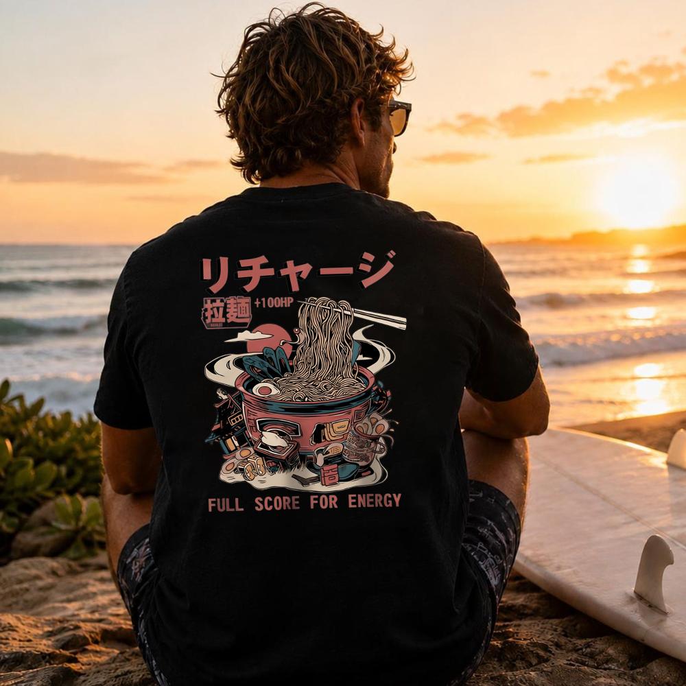 Unisexs Oversized Japanese RaUnisex TShirt Heavyweight Distressed Washed Cotton Streetwear Shirt with DoubleSided RaUnisex Print