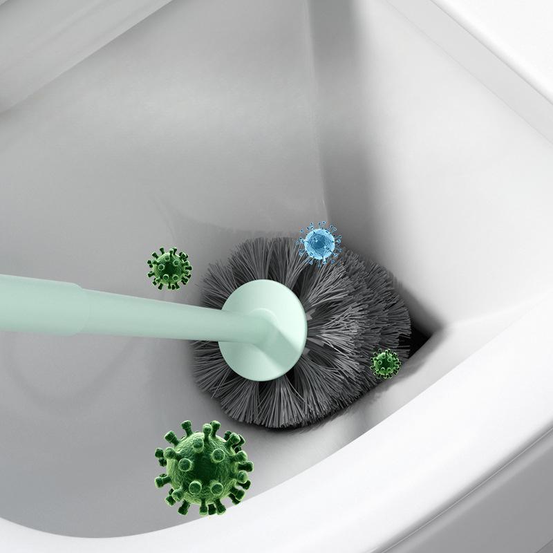 Cute Household Toilet Brush Bathroom Toilet Washroom No Need for Drilling Wall-mounted Toilet Bowl with Base Brush
