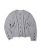 Etce (Base) Crop Round Neck Cardigan (Gray)