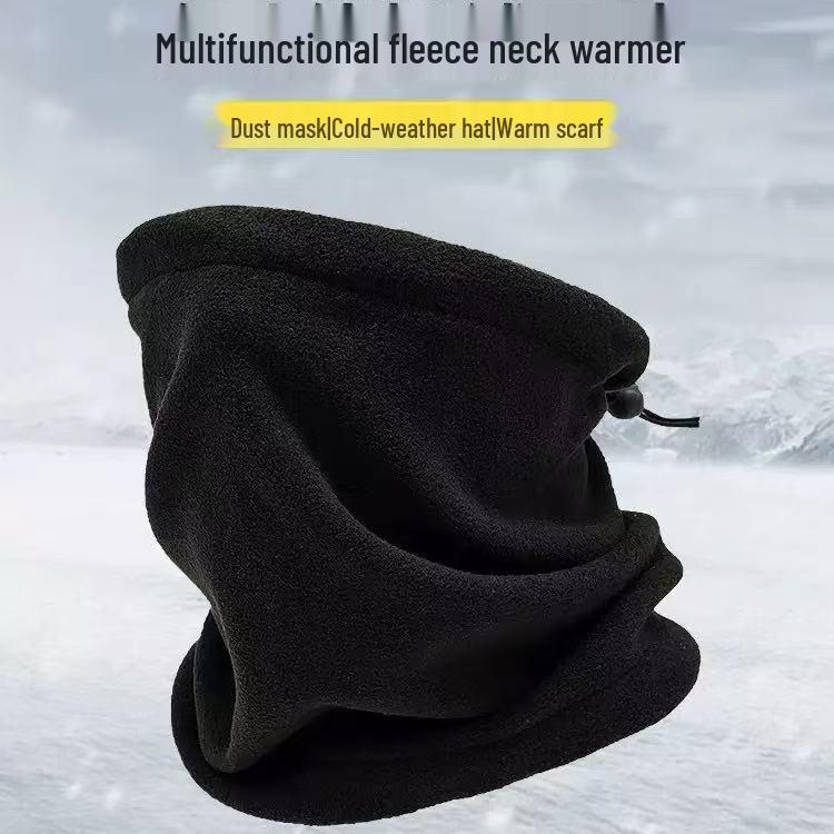 Men's Windproof Winter Cycling & Skiing Fleece Neck Gaiter Hat - Warm Cold Weather Face & Neck Protector