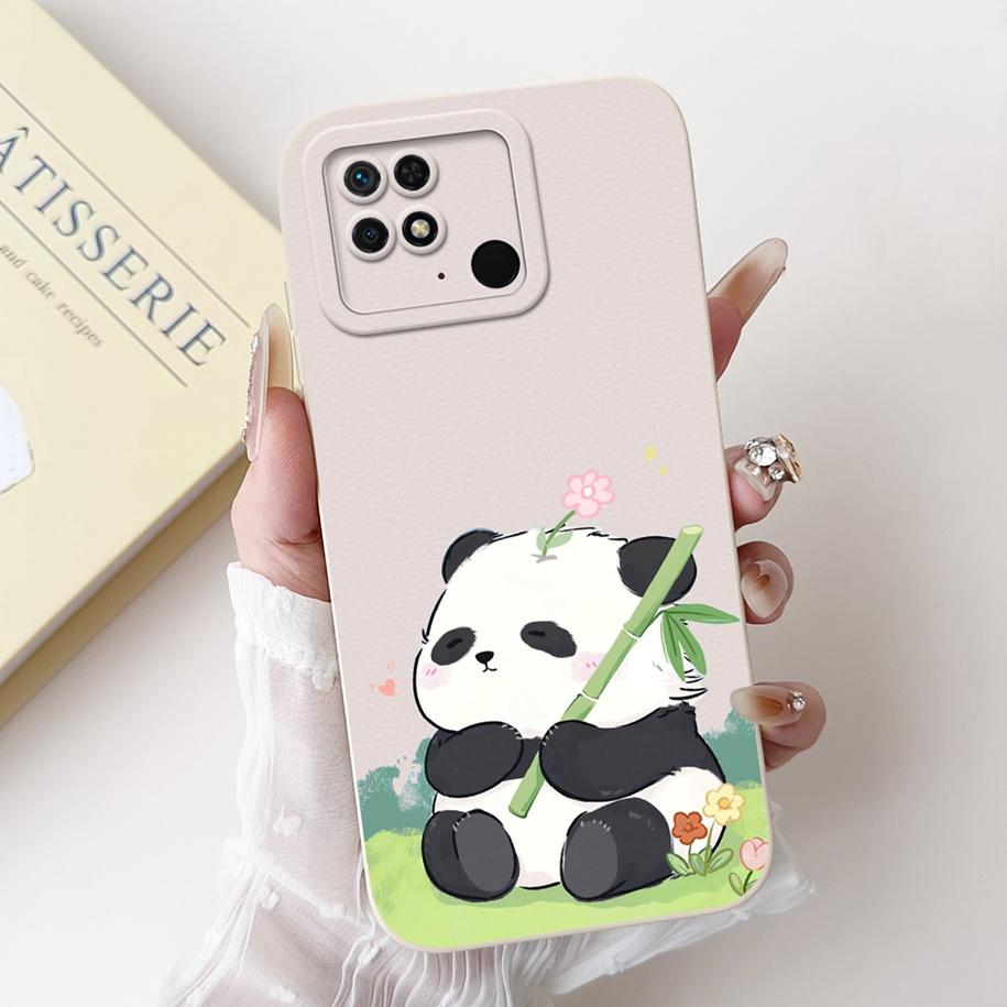 For Xiaomi Redmi 10C Case Cute Panda Rabbit Cartoon Matte Back Cover For Xiaomi Redmi 10 Power Shockproof Bumper Redmi10C Fundas