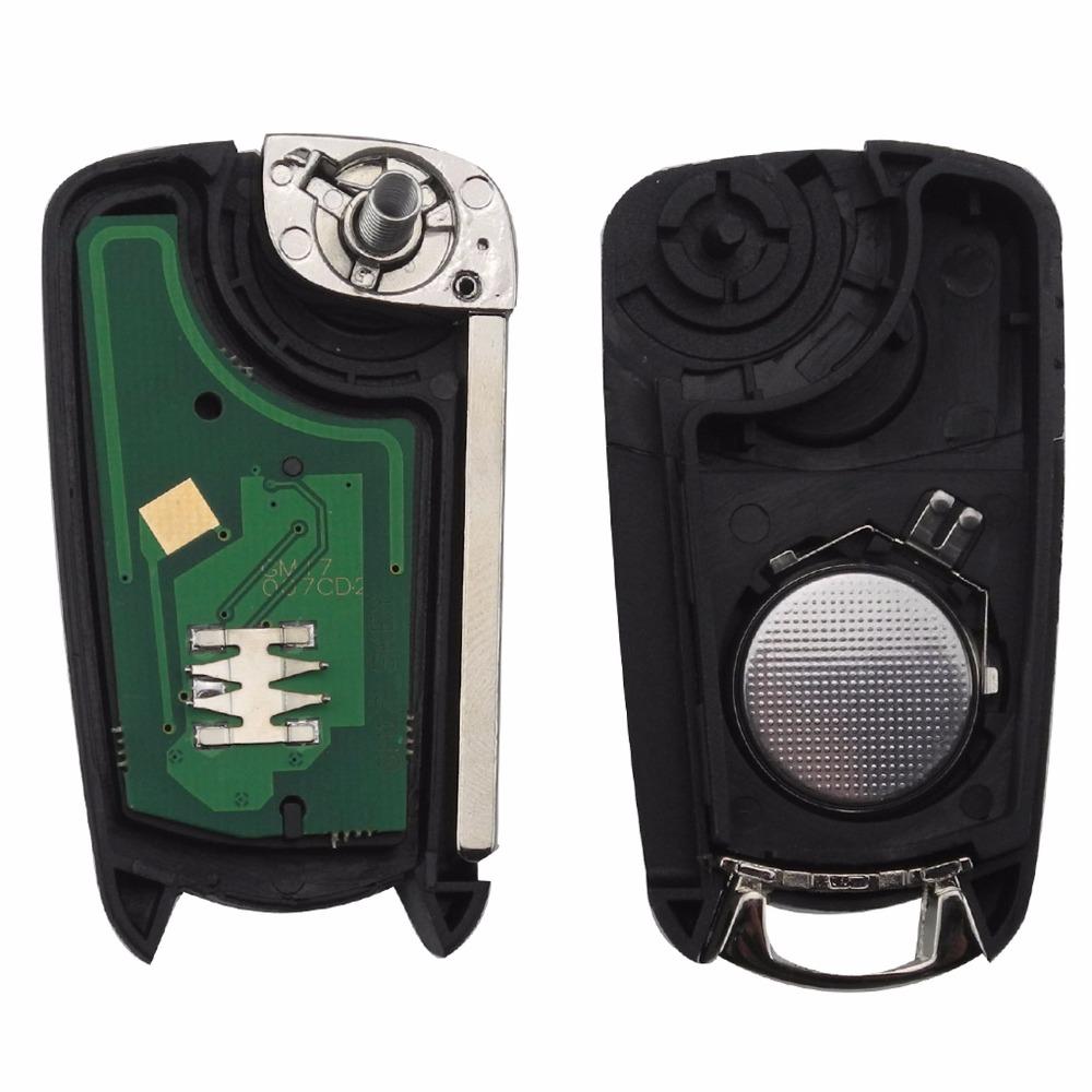 jingyuqin Car Flip Remote Key Fob 2 Buttons ASK 434Mhz PCF7946 For Vauxhall Opel Astra H 2004 2005 2006 2007 2008 2009 Zafira B
