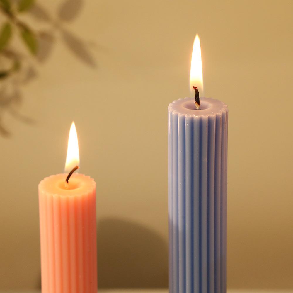 27CM Toothed Long Pole Candle Household Romantic Wedding Souvenir Odorless Color Pole Wax