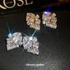 18k Gold Plated Silver Needle Geometric Rhombus Cubic Zirconia Earrings - Light Luxury, Exquisite, and Shiny.
