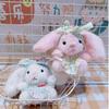 Creative Easter Stuffed Bunny Keychain Bow Rabbit Pendant Bag Charm Plush Toy Key Ring  Girls