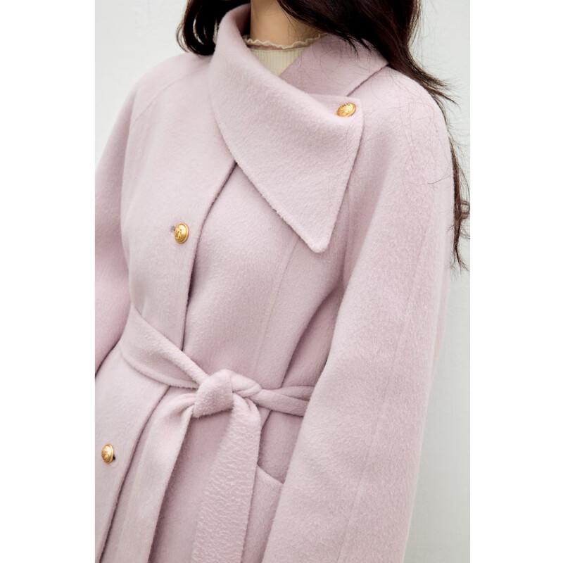 Qiusbuiyiren Elegant 100% Merino Wool Double-Faced Coat