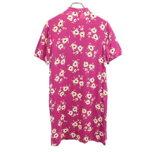 MAX&CO Floral Pattern Total Pattern Short Sleeve One Piece 36 Half Button Women Used