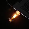 1 Set Simulated Flame Usb Flame Flickering Led Frosted Clear Glass Candle Night Light With Remote Control For Car Home Decor