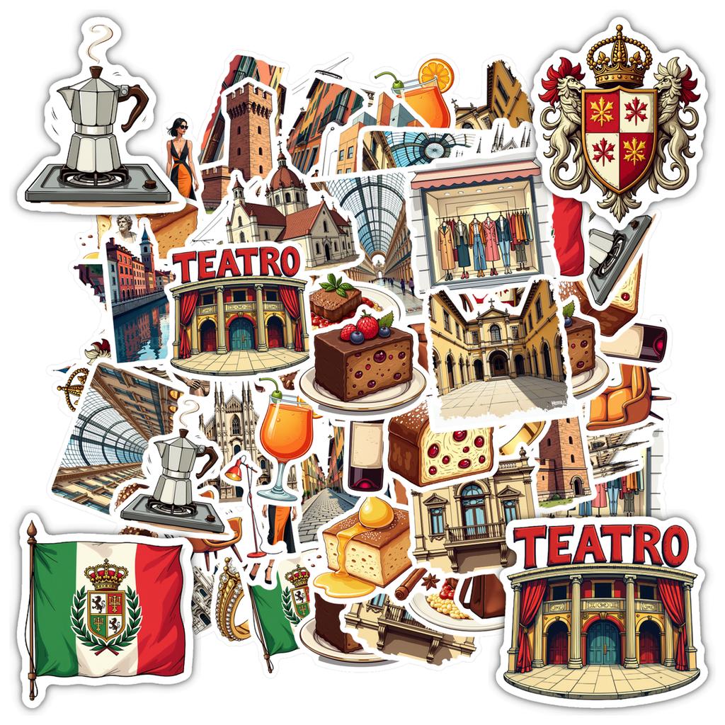 35pcs-100pcs Vintage Architecture Stickers Realistic Food Stationery Stickers Food Stickers For Guitar Phone
