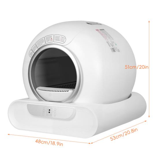 Lettiera autopulente per gatti, Lettiera elettrica per gatti, Lettiera intelligente per gatti con controllo remoto tramite APP, Ingresso spazioso, Grande