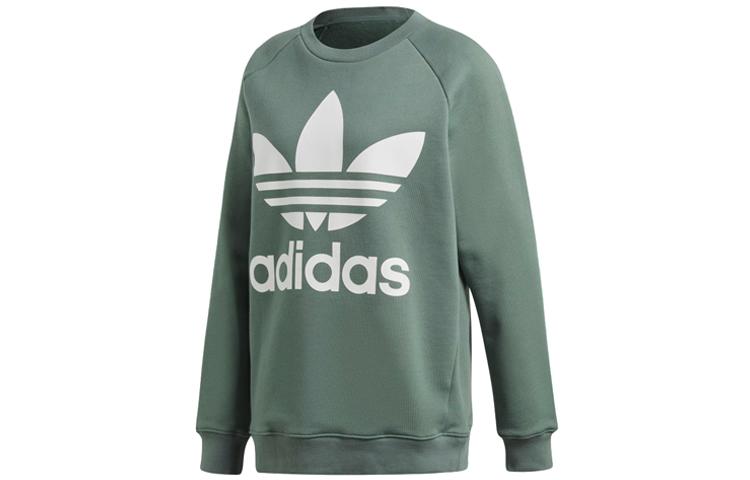 

Adidas Originals Sweatshirts Women s Green Crew Neck Moderate Regular DH3128 32