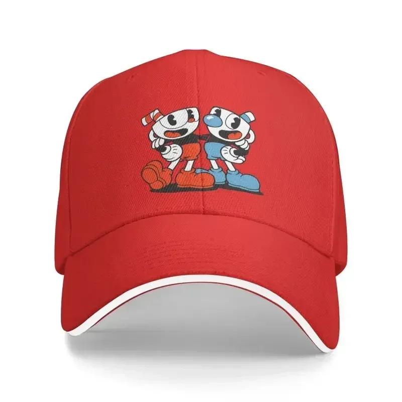 

Classic Hot Game Cartoon Cuphead Mugman Baseball Cap for Men Women Breathable Dad Hat Sun Protection Baseball Cap