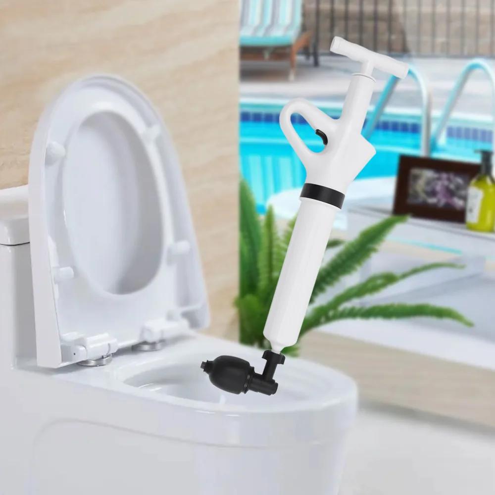 Bymaocar Toilet Plunger Air Powered High Pressure Drain Blaster Sink Dredge Clog Remover W/ Removable Putter Efficient Cleaning