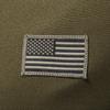 Men's T-shirt With Stand Up Collar And American Flag Sticker Large Size Half Zip Collar And Short Sleeves