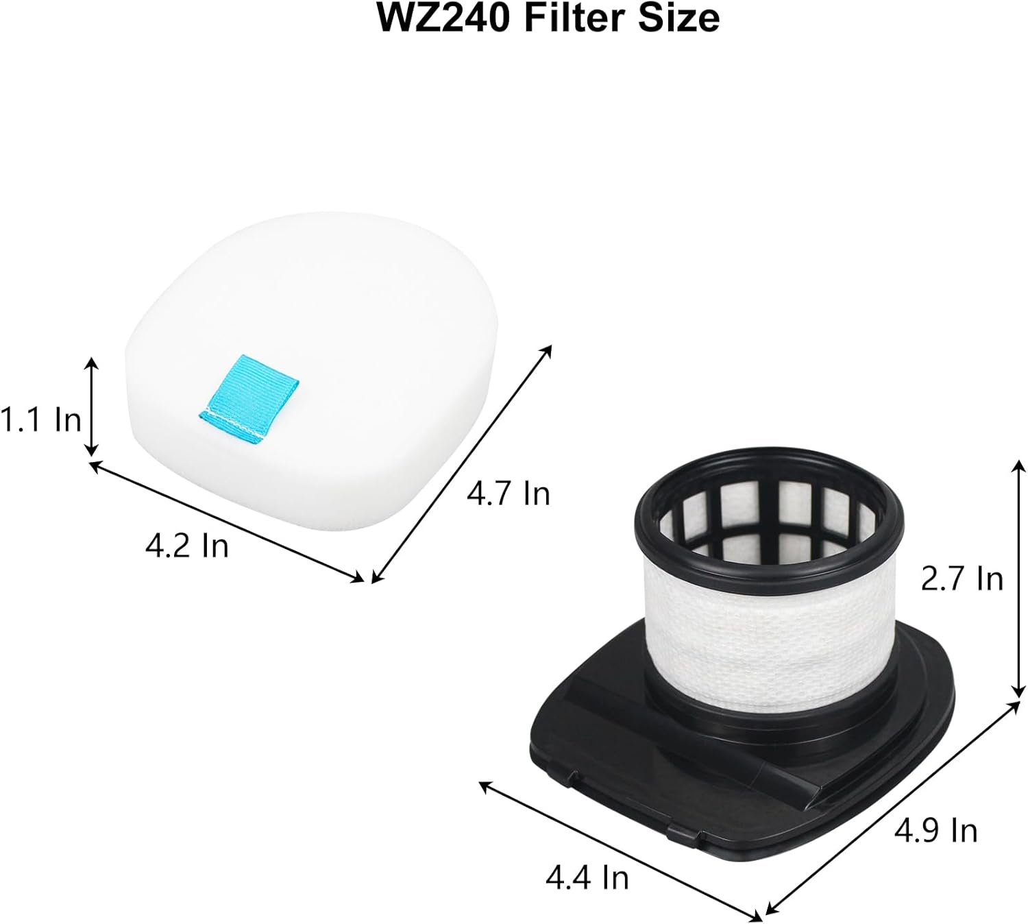 

Replacement Filter for WZ240/WZ250/WZ240-26 IX140/IZ140 UZ145 616FJ140 & 617FJ140 Pet Cordless Vacuum United States