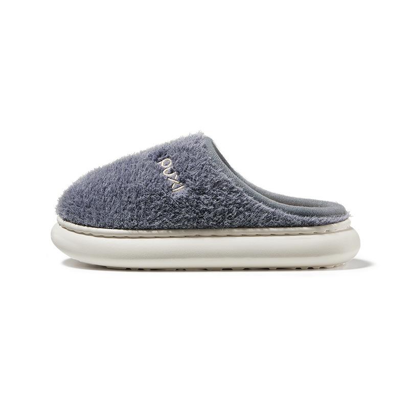 Simple Head Cotton Slippers Winter New Indoor Home Comfort Warm Plush Non-slip Cotton Slippers