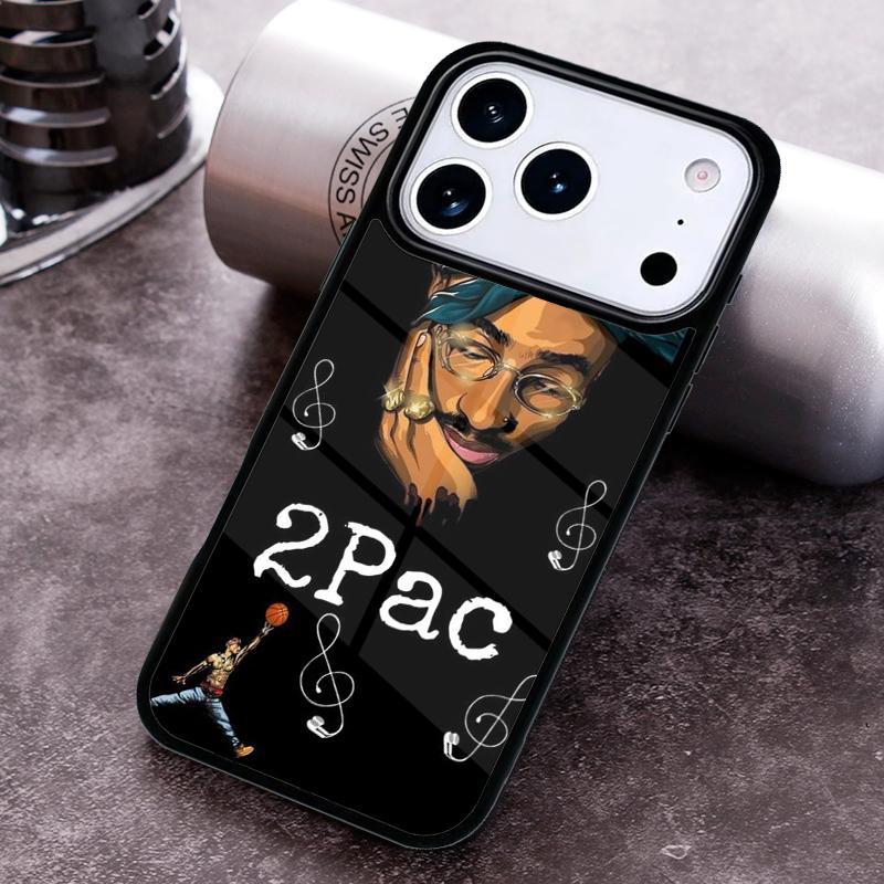 2Pac Hip Hop Singer Phone Case For iPhone 17 16 15 14 13 12 11 Pro Max Plus 17Air Soft Silicone Cover