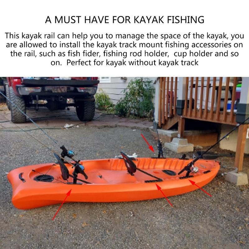 Kayak Mount Track For Rod Holder, Kayak Paddle Holder Clip Kayak Rail Mount Track Mount Accessory For Paddle Holder Clip