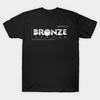 Men Black Print T-shirt The Bronze Re-Renovated No-Cut Transfer Paper Print Cotton Tshirt