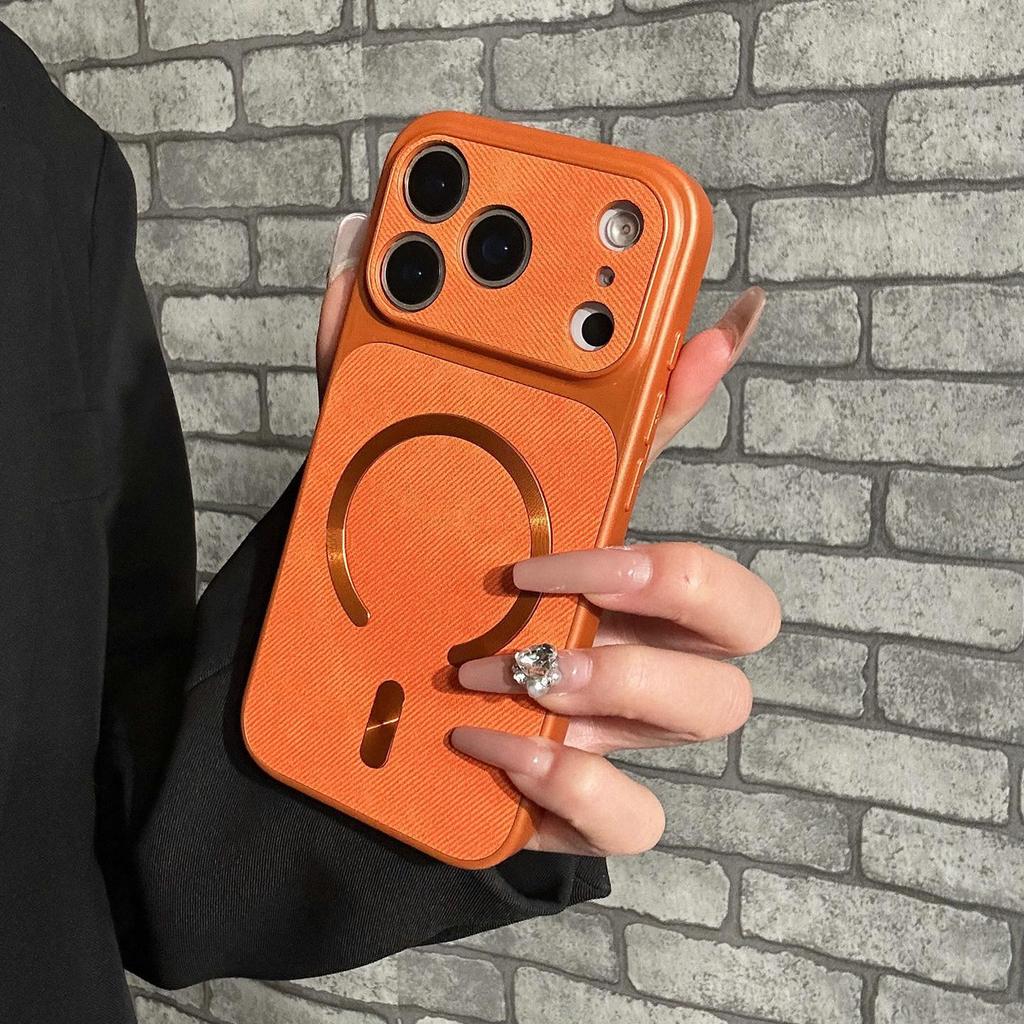 Denim Texture Magnetic Phone Case for iPhone 17 Pro - Electroplated, Full Coverage, Soft Edge, Supports Apple 16 Promax and 14.