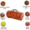 Jony Vintage-Leder-Reisetasche, echtes Reisegepäck, handgefertigt, Wochenend-Übernachtung, Sporttasche für Männer und Frauen.