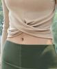 Debiweeo Release Twist Long Sleeve Devi-T0095-Oatmeal