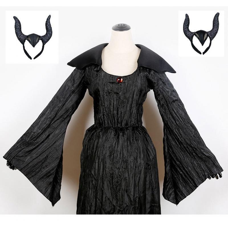 

Sorceress Luxurious Dark Cosplay Outfit For Halloween Or Themed Parties Perfect For Adults With Button,L