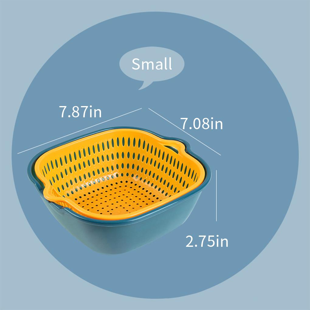 6X Drain Basket Washing Basin Storage Rack On Wheels Large Capacity Convenience Household Accessories Home Supplies