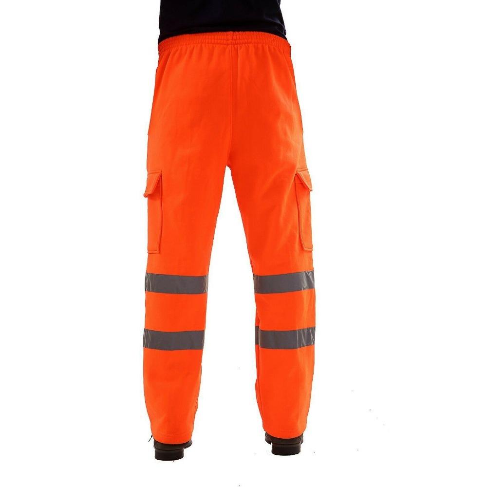 Herre Refleksstripe Renholdsmedarbeider Uniform Fleece Fritidsbukser