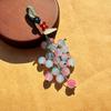 Chinese Style Lucky Pendant Cute Grape Design Bag Hanging Ornament Key Chain  Birthday Gift