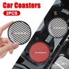 Car Water Coaster Cup Carbon Fiber PVC Coaster Mat Non-slip Accessories For BMW E30 E34 E36 E39 E46 E52 E53 E60 E61 E62 E70 E71 APV5