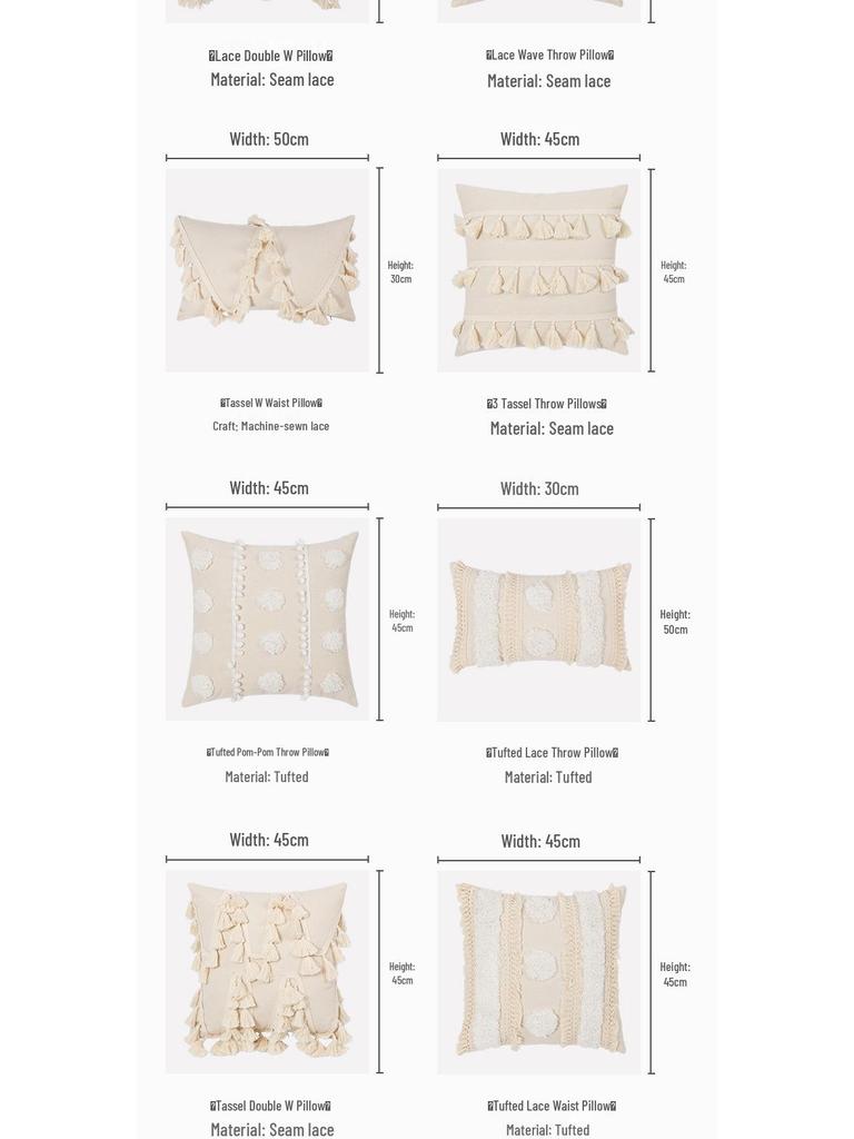 Nordic Moroccan Tufted Sofa Throw Pillow Cushion for Home Decor