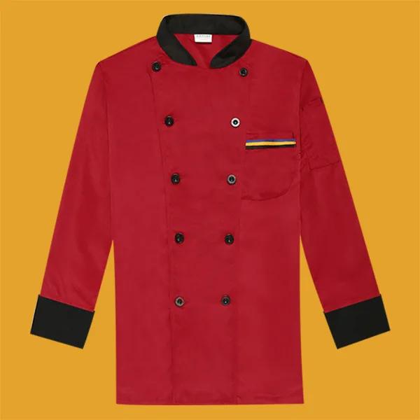Men and Women Chef Uniforms Long-sleeved Kitchen Breathable Work Clothes 2024 New Summer Thin Cake Shop Chef Uniforms for