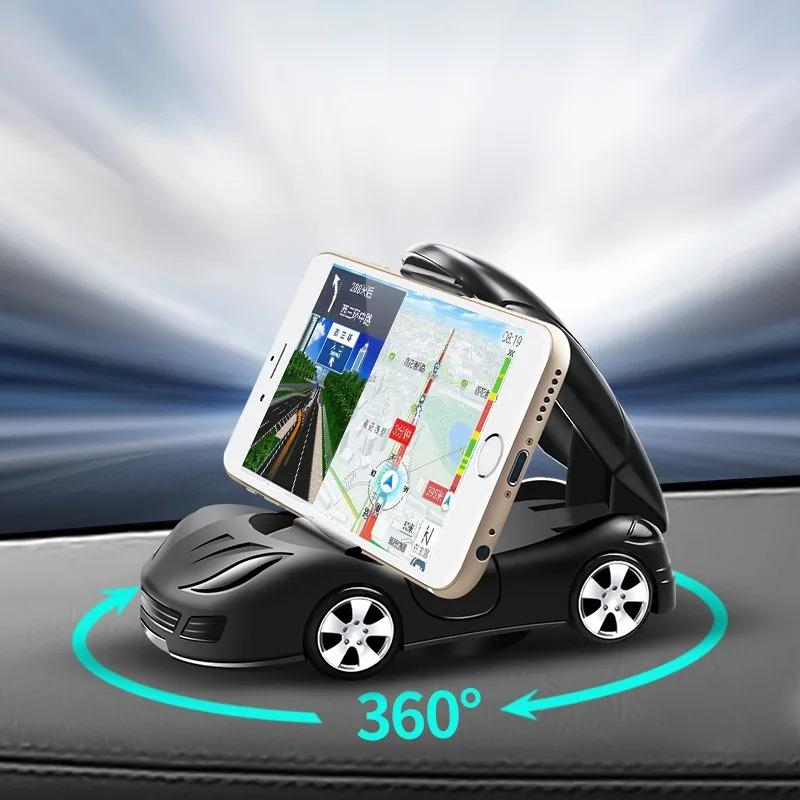 360° Rotating Car Model Cell Phone Holder Car Model Ornaments Vehicle Shape Holder Tool For phone 15 14 Samsung S22 Xiaomi Redmi