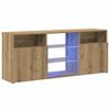 VidaXL TV Cabinet with LED Lights Artisan Oak Engineered Wood, TV Stand, Media Unit, TV Console, Furniture 856352