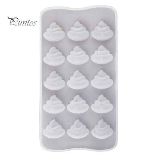 DIY Backsets für Kinder Lustige Kacke Schokoladenform, 15-Kammer Silikonform, Antihaft Hitzebeständig Mehrzweck Küchenwerkzeug Dessertform