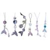 Cute Fish Tail Shell Bead Phone Charm Straps Car Key Hangings Pendants Fashion Bag Decoration Lanyard Purse Accessories