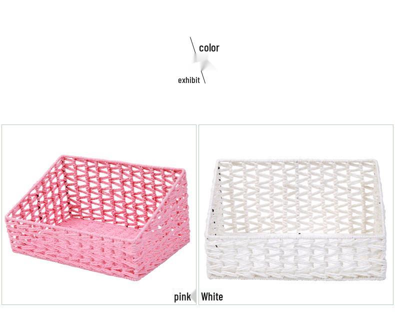 Plastic Storage Basket and Desktop Organizer for Cosmetics, Office Supplies, and Documents