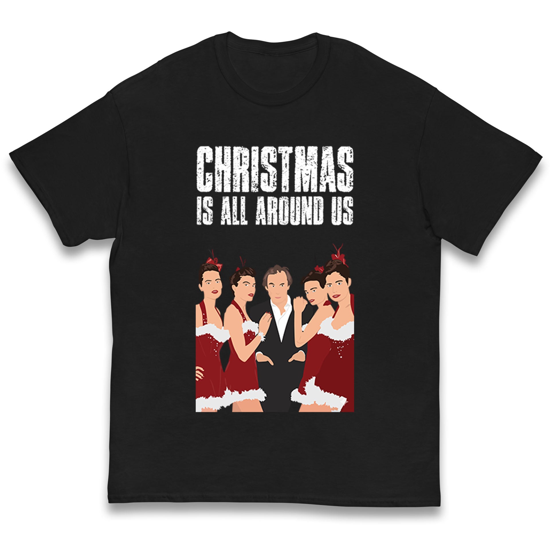 Christmas Is All Around Us Christmas Kids T Shirt 100
