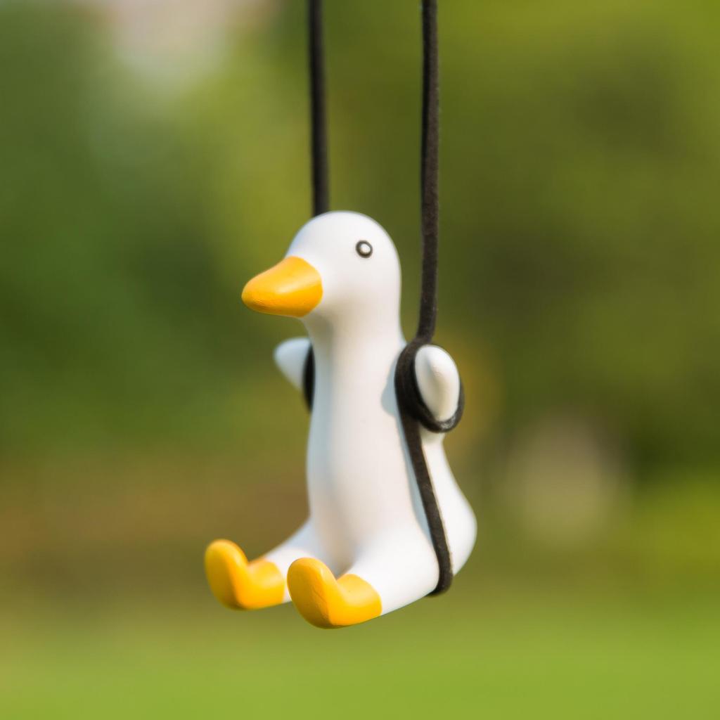 Car-Mounted Swing Duck Pendant - Trendy Yellow Cartoon Decor